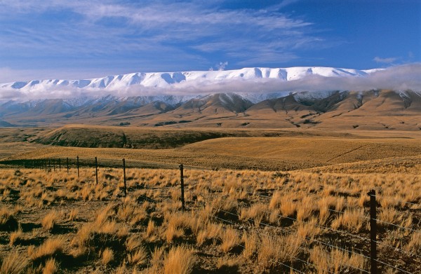 Winter still holds its fierce grip over the mesa-like summit of the 1850-metre Hawkdun Range as the farmland valley soaks up the early-spring sun. The Hawkduns sit within the 64,000-hectare Oteake Conservation Park, which opened in May 2010 to protect and make accessible to the public the essence of Central Otago landscapes—their spaciousness, silence and solitude.