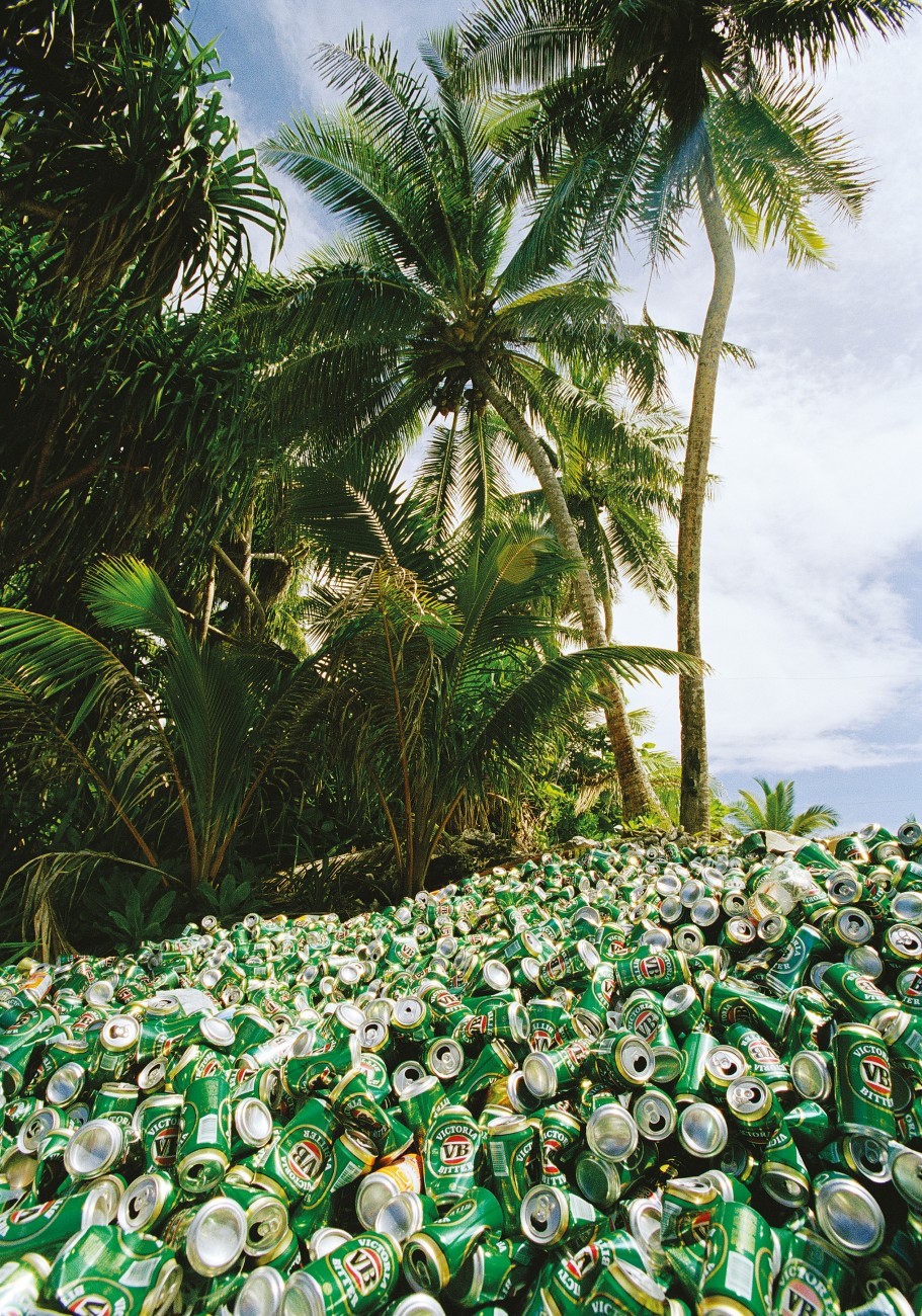 A cynic might say that Tuvalu will never sink beneath the waves so long as Tuvaluans keep raising mountains of rubbish. This pile represents just four weeks’ worth of empties from a Fongafale bar. Photographer Giora Dan says that Australia offered aid funding to help deal with Funafuti’s burgeoning rubbish problem, but rivalry between national and island leaders stymied the project. 