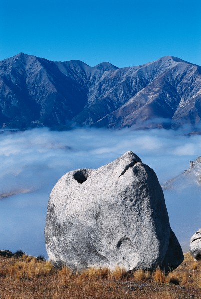 Castle Hill is one of the few areas in Canterbury where vestiges of that rock survive-sometimes in whimsically sculptured blocks such as the "head" above.