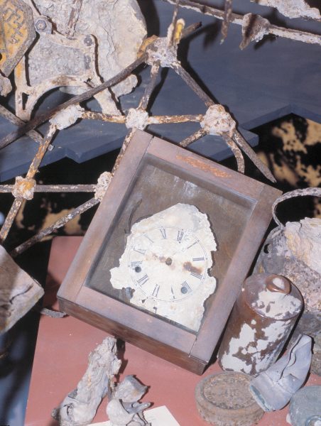 For the best part of 100 years, archaeologists have worked to exhume the 60 or so buildings of Te Wairoa smothered by the eruption. KNown today as the Buried Village, the site has become a popular visitor attraction. A clock recovered from the Rotomahana Hotel is now on show in the village museum, the rusty imprint of its hands recording the time at which falling debris crushed it.